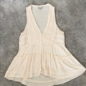 Cream Boho Top
